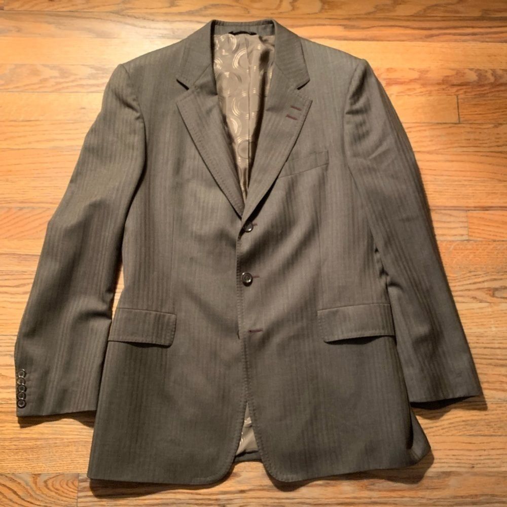 Paul Smith London Men's Brown Pinstripe Sport Coat 42
